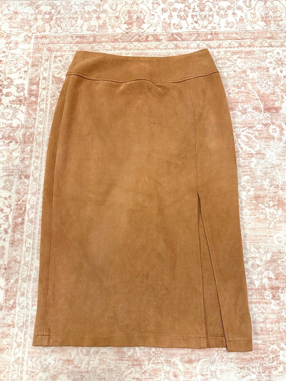 Suede 🤎 High Waisted Skirt W/ Slit